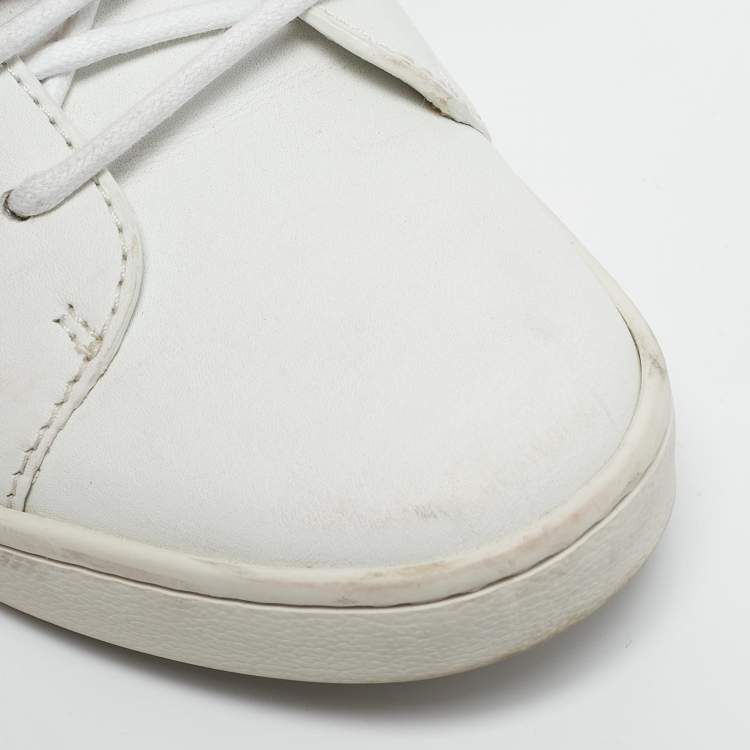 Pre Owned Giuseppe Zanotti White Leather Breck Low Top Sneakers Size 39