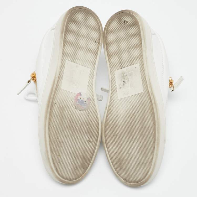 Pre Owned Giuseppe Zanotti White Leather Breck Low Top Sneakers Size 39