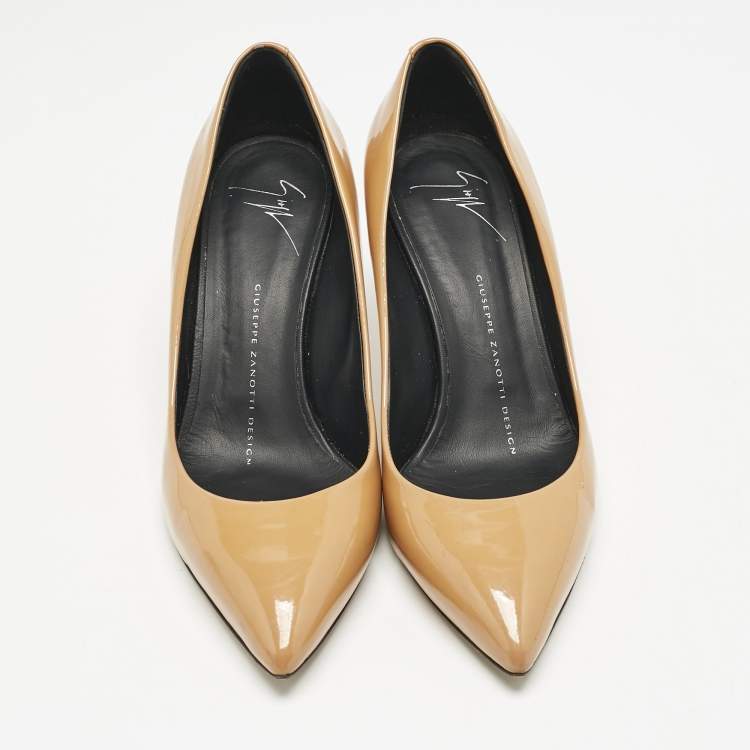 Pre Owned Giuseppe Zanotti Brown Patent Leather Lucrezia Pumps Size 37