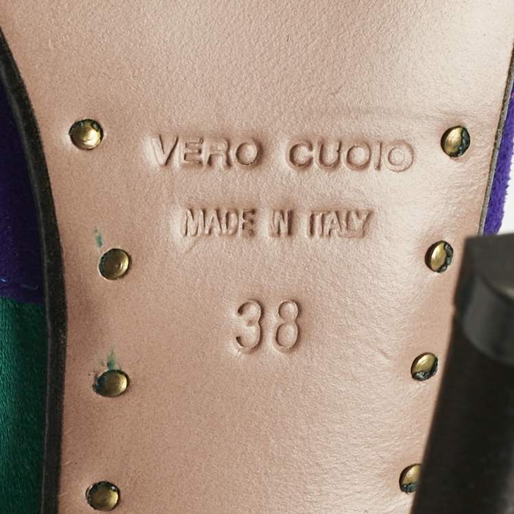 Pre Owned Giuseppe Zanotti Multicolor Suede and Velvet Ankle Strap Pumps Size 38
