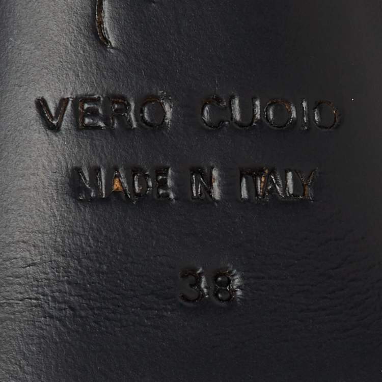 Pre Owned Giuseppe Zanotti Black Suede Metal Embellished Ankle Strap Sandals Size 38