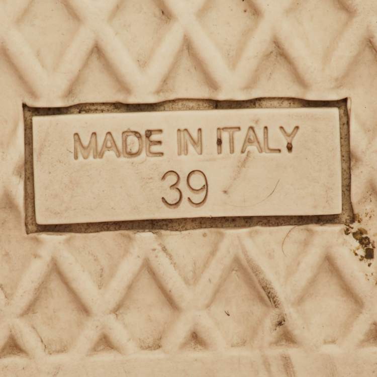 Pre Owned Giuseppe Zanotti Gold/Black Python Embossed Leather Coby High Top Sneakers Size 39