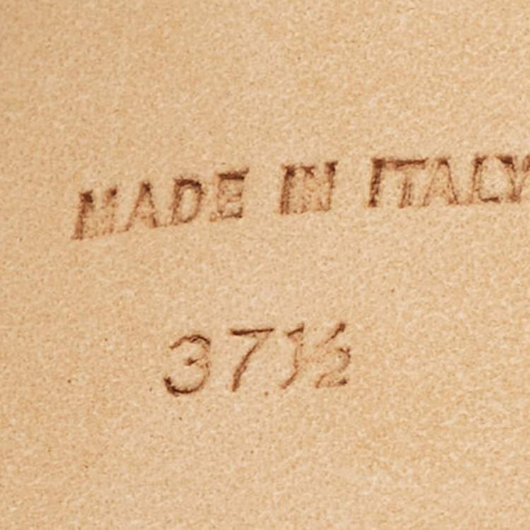 Pre Owned Giuseppe Zanotti Green Patent Leather Catia Ankle Strap Sandals Size 37.5