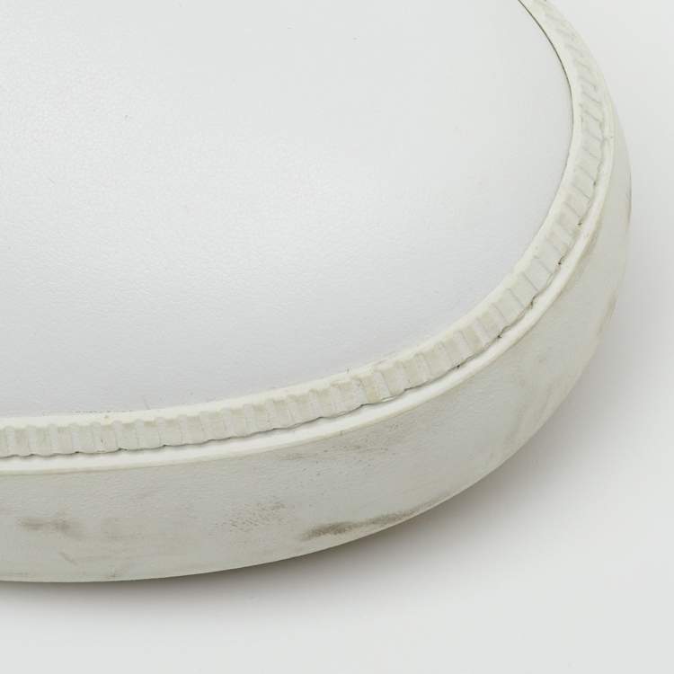 Pre Owned Giuseppe Zanotti White Leather Frankie Low Top Platform Sneakers Size 41