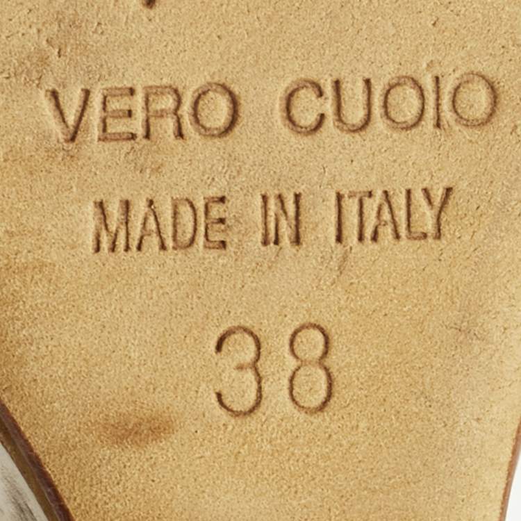 Pre Owned Giuseppe Zanotti Size 38 Black Leather and Patent Leather Ankle Strap Wedge Sandals