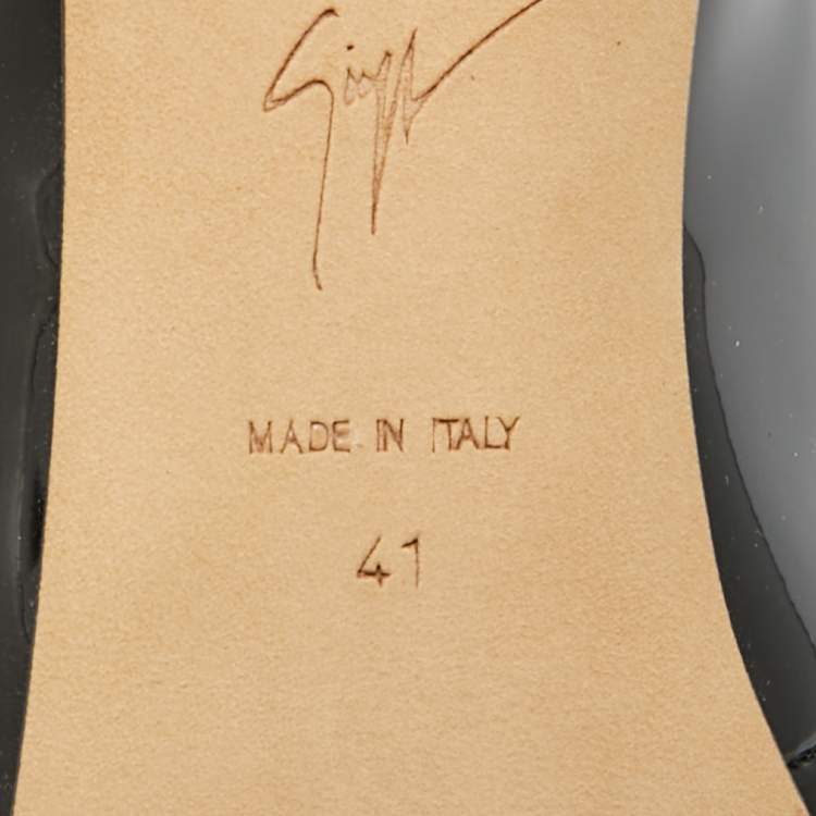 Pre Owned Giuseppe Zanotti Alyson Size 41 Black Patent Leather Pumps