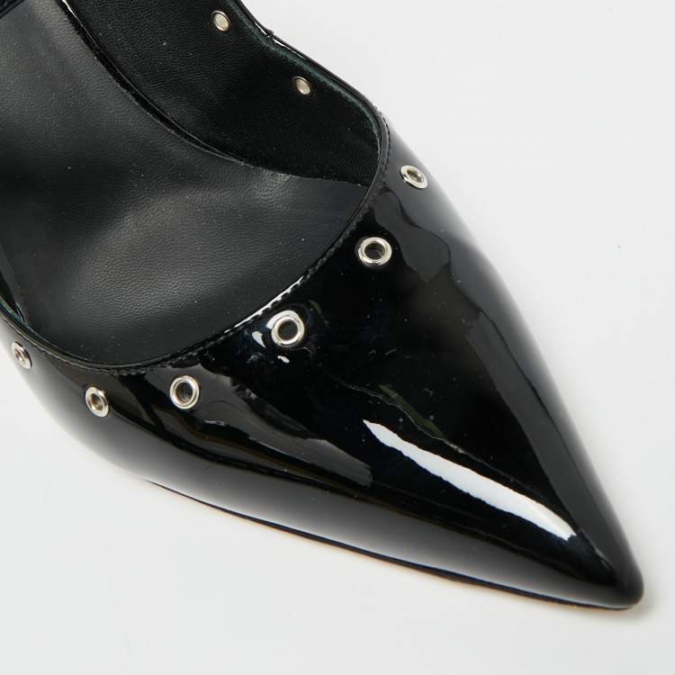 Pre Owned Giuseppe Zanotti Alyson Size 41 Black Patent Leather Pumps