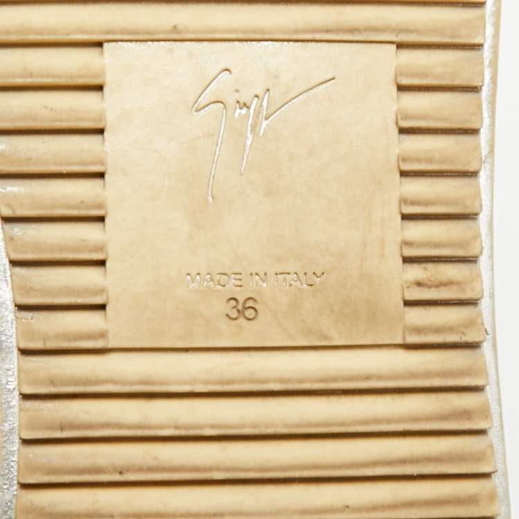 Pre Owned Giuseppe Zanotti Size 36 Multicolor Patent Leather High Top Sneakers