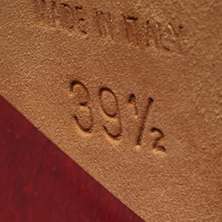 Pre Owned Giuseppe Zanotti Size 39.5 Tricolor Leather Ankle Strap Strap Block Heel Sandals