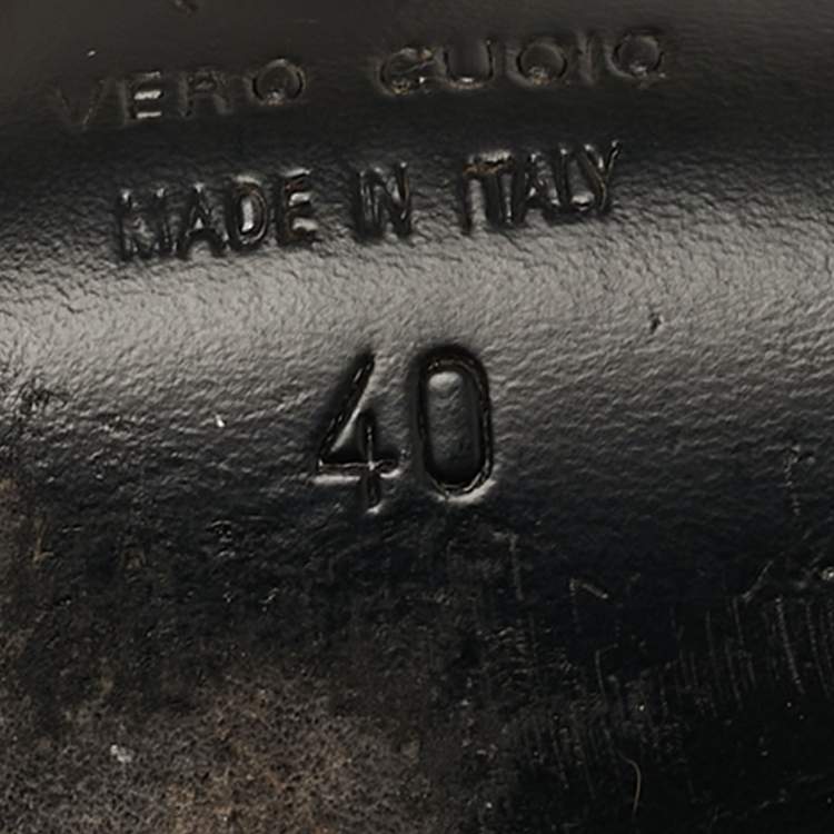 Pre Owned Giuseppe Zanotti Curb Chain Size 40 Red Patent Leather Slide Sandals