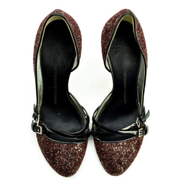Pre Owned Giuseppe Zanotti Design Studded D'orsay Pumps Size 35.5
