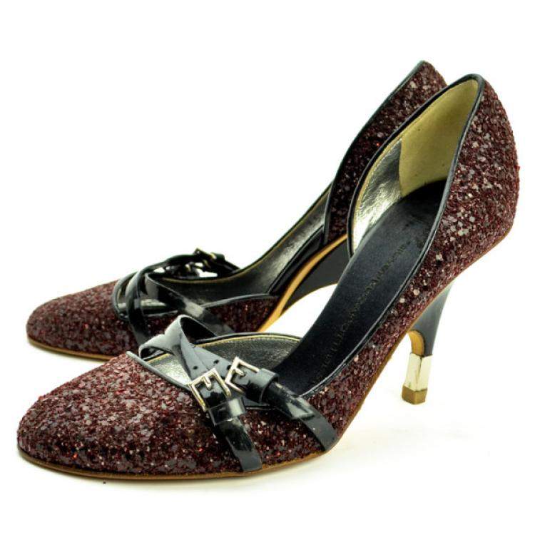 Pre Owned Giuseppe Zanotti Design Studded D'orsay Pumps Size 35.5