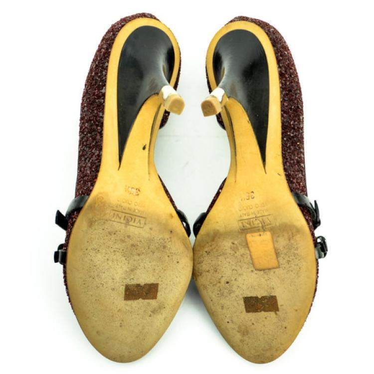 Pre Owned Giuseppe Zanotti Design Studded D'orsay Pumps Size 35.5