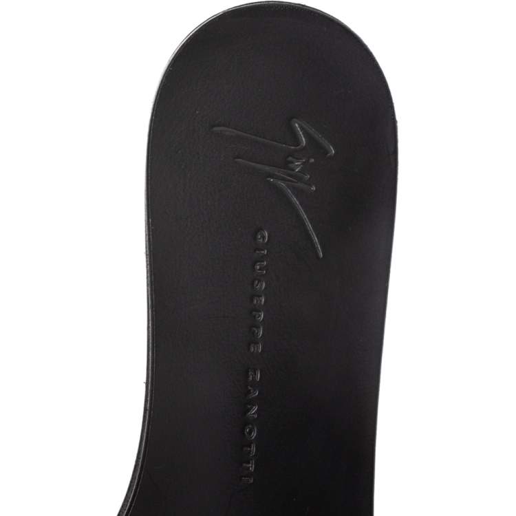 Pre Owned Giuseppe Zanotti Black Suede Angel Wing Thong Sandals Size 37