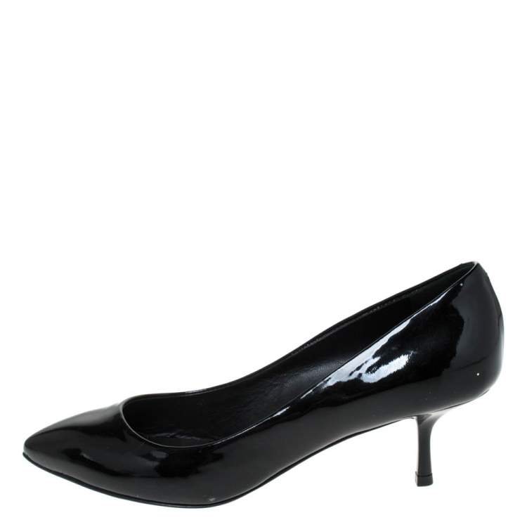 Pre Owned Giuseppe Zanotti Black Patent Leather Pointed Toe Pumps Size 37