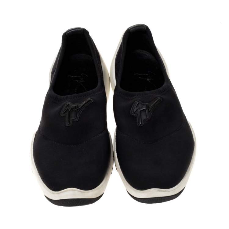 Pre Owned Giuseppe Zanotti Black Neoprene Light Jump Sneakers Size 35.5