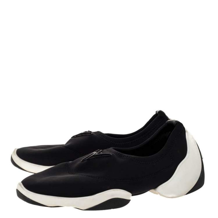 Pre Owned Giuseppe Zanotti Black Neoprene Light Jump Sneakers Size 35.5