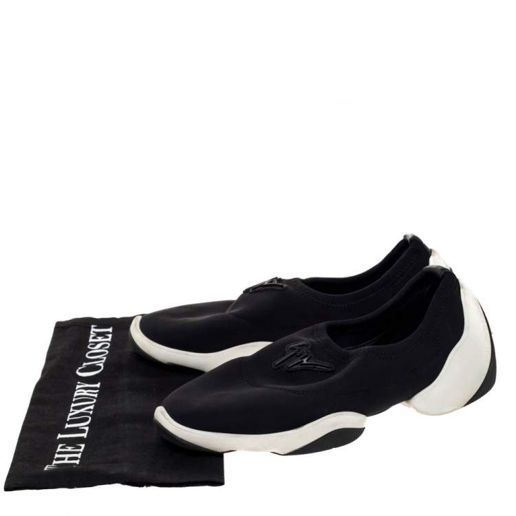 Pre Owned Giuseppe Zanotti Black Neoprene Light Jump Sneakers Size 35.5