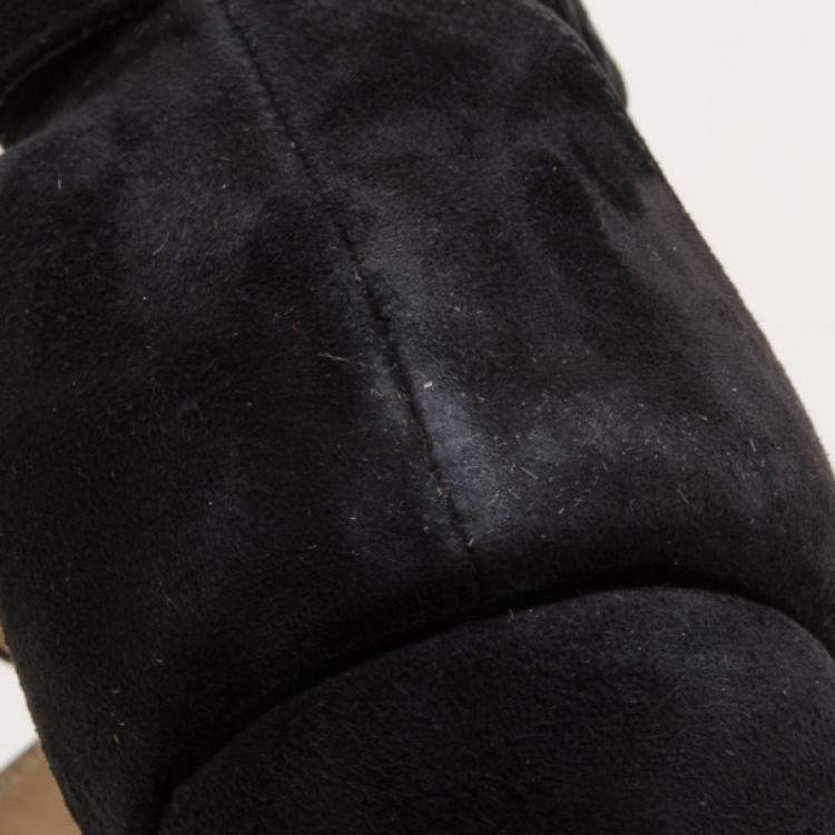 Pre Owned Giuseppe Zanotti Black Suede Platform Sandals Size 41
