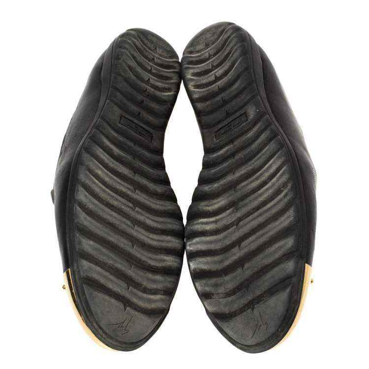 Pre Owned Giuseppe Zanotti Black Leather Dallia Loafers Size 38
