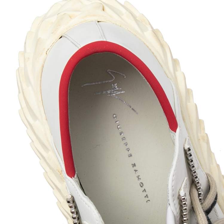Pre Owned Giuseppe Zanotti White Urchin Low top Sneakers Size EU 39
