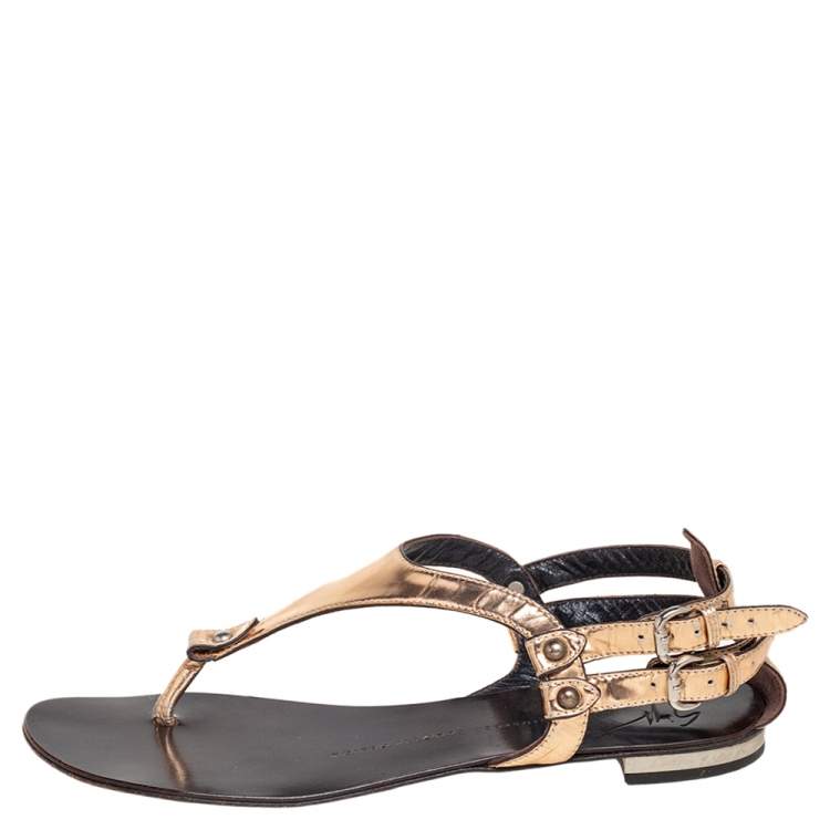 METALLIC STRAP SANDALS - Gold | ZARA United States