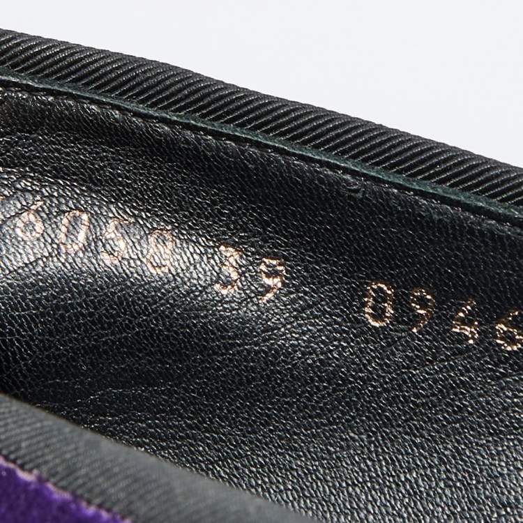 Pre Owned Giuseppe Zanotti Purple Velvet Cap Toe Smoking Slippers Size 39