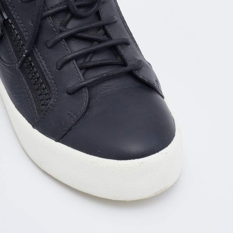 Pre Owned Giuseppe Zanotti Black Leather May London Donna Sneakers Size 37