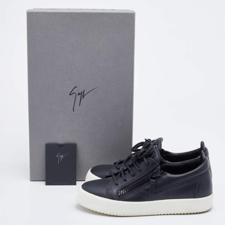 Pre Owned Giuseppe Zanotti Black Leather May London Donna Sneakers Size 37
