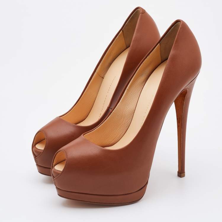Vintage 1970's Chocolate Brown Leather Sandal Platform Heels, 70's Leather  High Heel Platform Shoes - Etsy