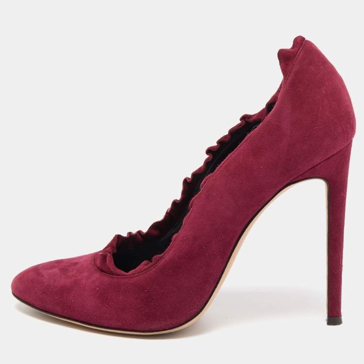 مملوكة مسبقًا Giuseppe Zanotti Red Suede Pumps Size 40