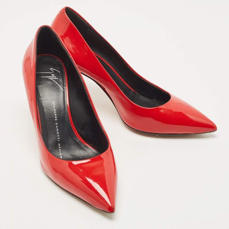 Pre Owned Giuseppe Zanotti Red Patent Leather Lucrezia Pumps Size 36