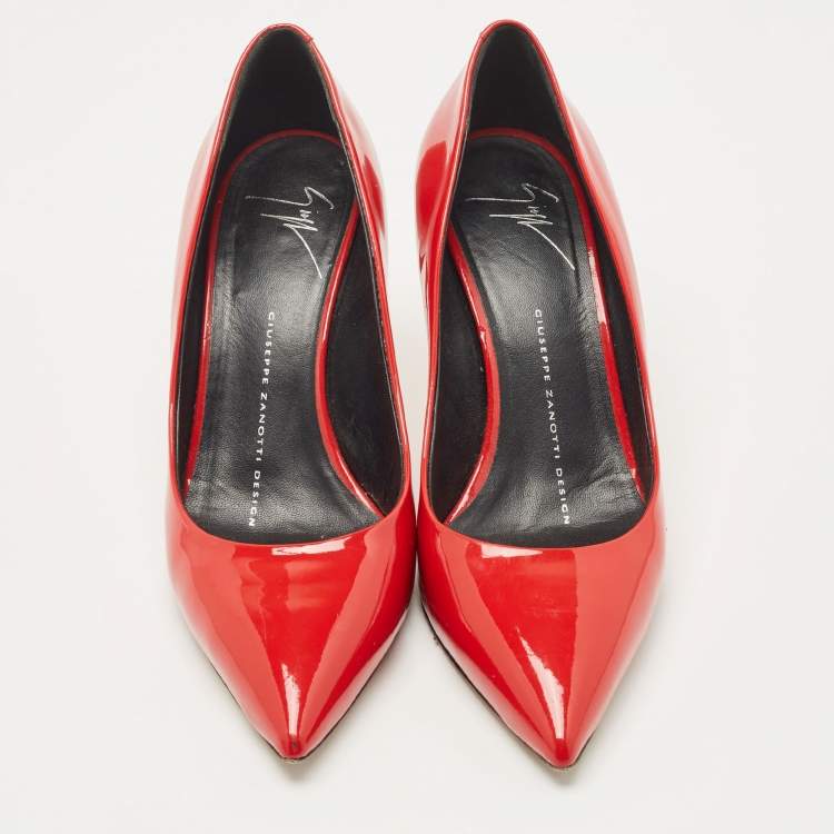 Pre Owned Giuseppe Zanotti Red Patent Leather Lucrezia Pumps Size 36