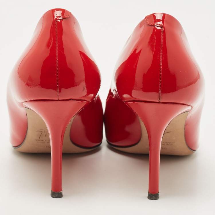 Pre Owned Giuseppe Zanotti Red Patent Leather Lucrezia Pumps Size 36