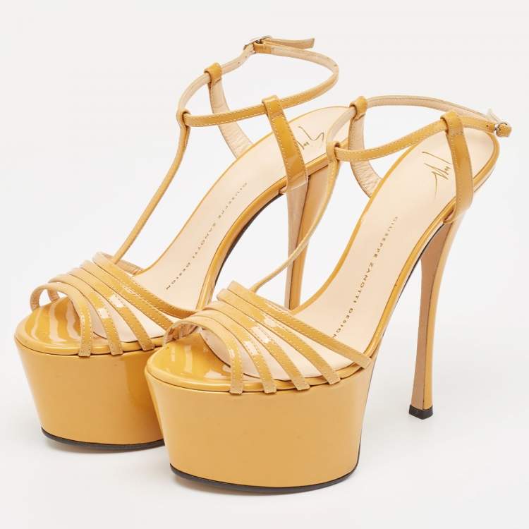 Sell Giuseppe Zanotti Glitter Ankle Strap Platform Sandals - White |  HuntStreet.com