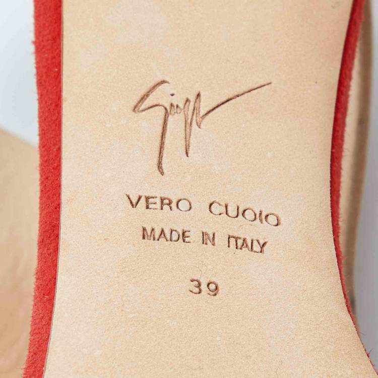 Pre Owned Giuseppe Zanotti Two Tone Suede Open Toe Ankle Strap Sandals Size 39