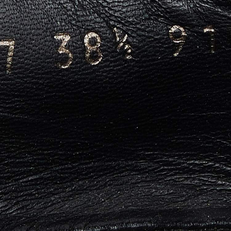 Pre Owned Giuseppe Zanotti Black Crystal Embellished Suede Shark Tooth Smoking Slippers Size 38.5