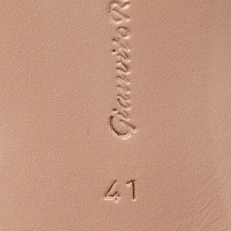 Pre Owned Gianvito Rossi Red Suede Block Heel Ankle Wrap Sandals Size 41