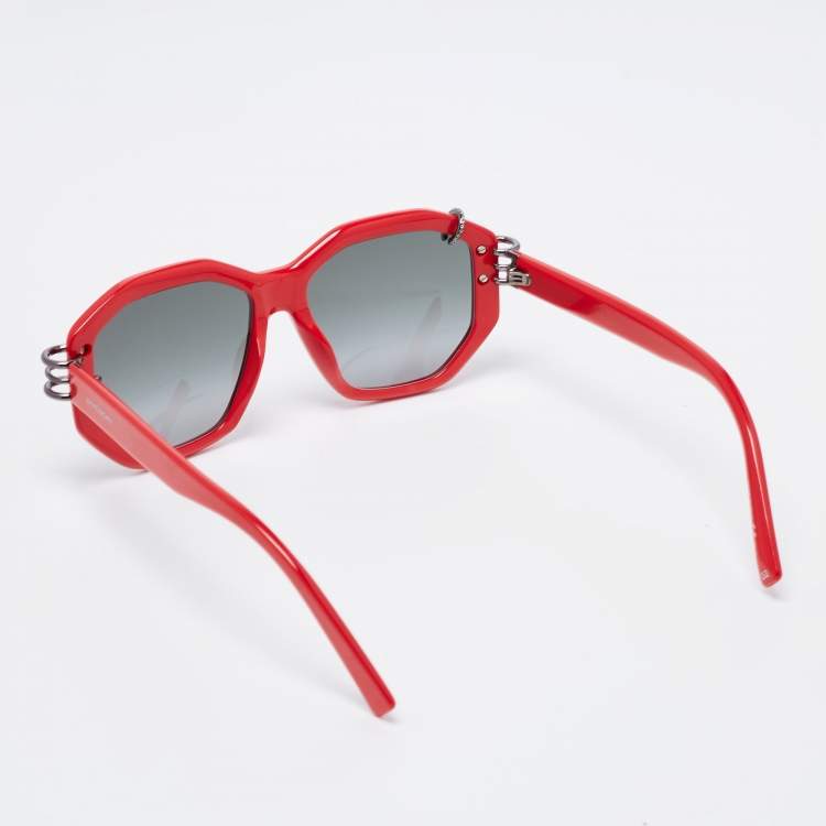 Pre Owned Givenchy Red GV7175/G/S Oversized Square Sunglasses