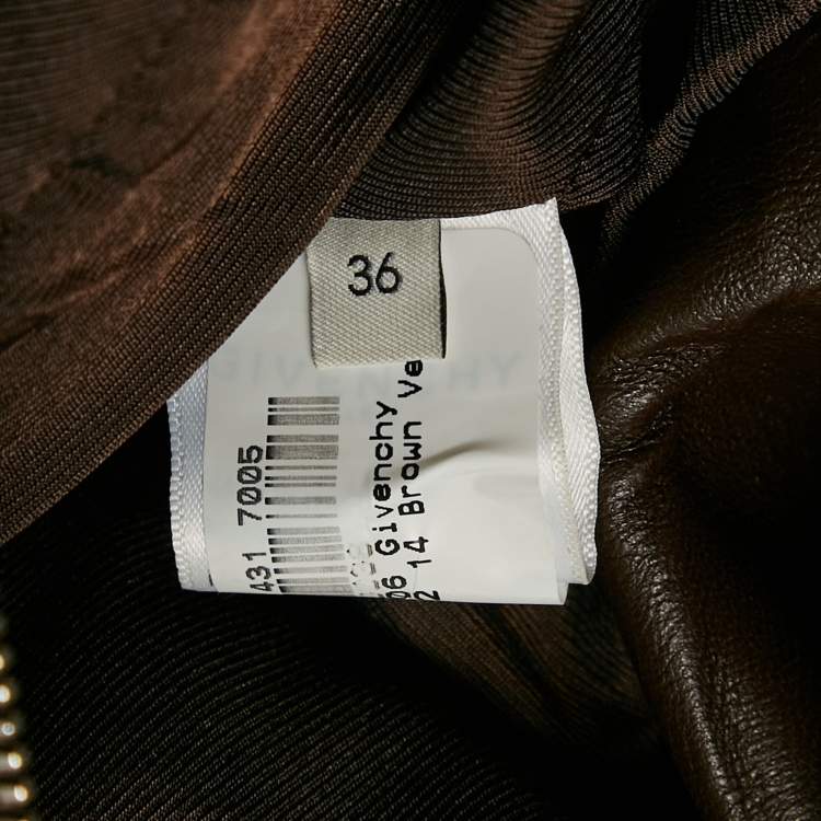 Pre Owned Givenchy Brown Braided Leather Peplum Vest S