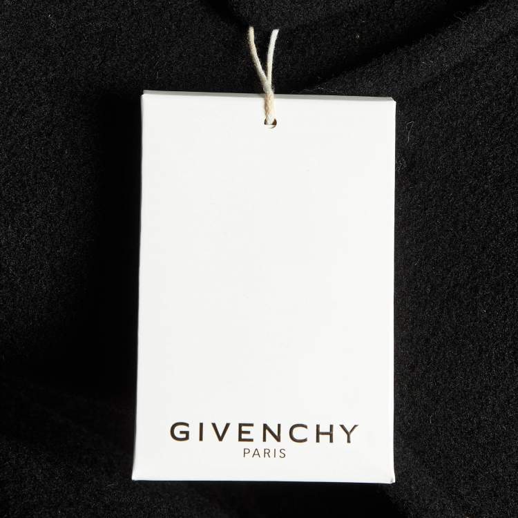 Pre Owned Givenchy Black Wool Felt Cape Coat XXL