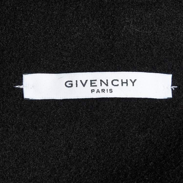 Pre Owned Givenchy Black Wool Felt Cape Coat XXL
