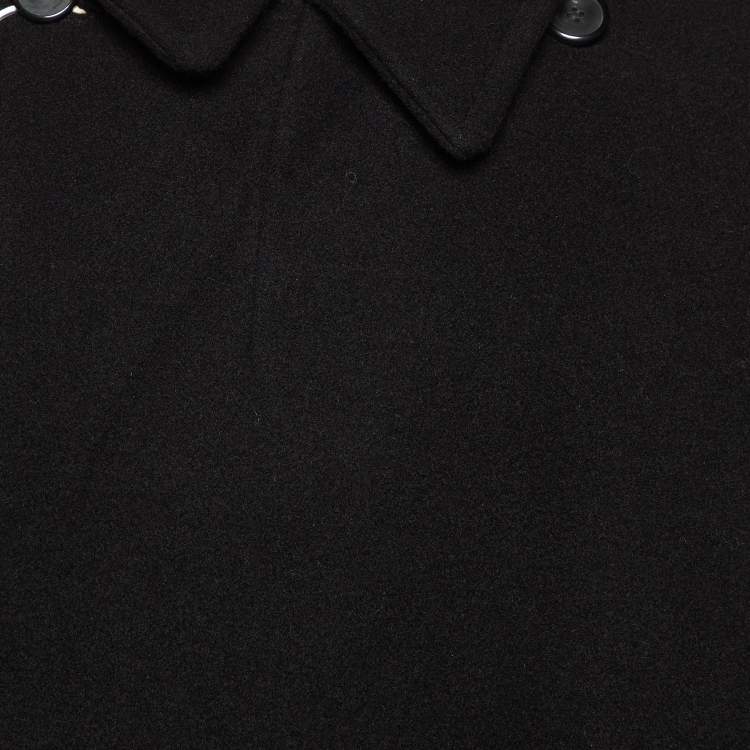 Pre Owned Givenchy Black Wool Felt Cape Coat XXL