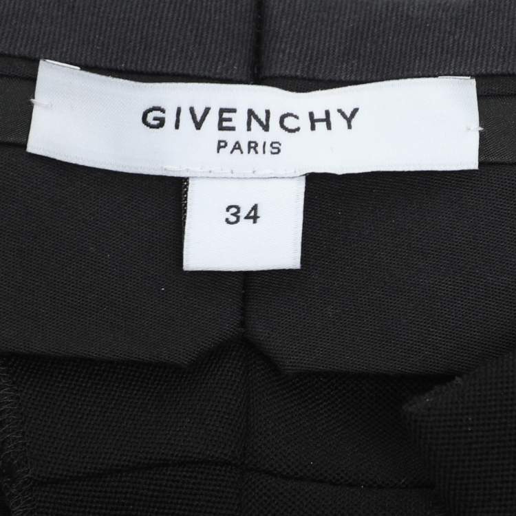 Pre Owned Givenchy Black Wool Trousers S