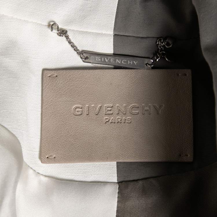 Pre Owned Givenchy Two-Toned Cotton Oversized Belted Trench Coat M