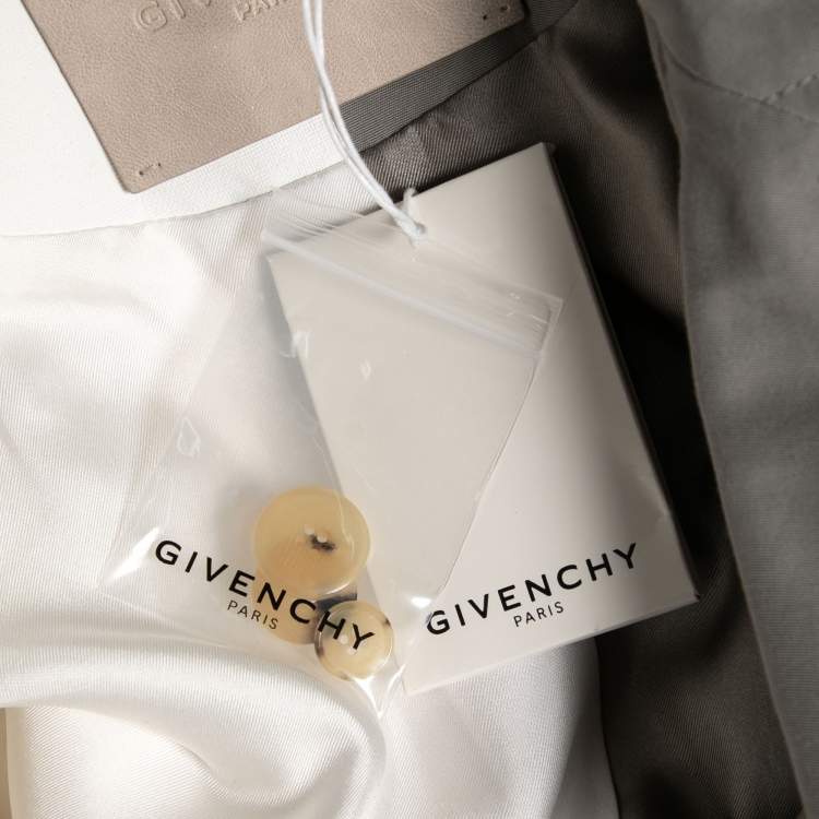 Pre Owned Givenchy Two-Toned Cotton Oversized Belted Trench Coat M
