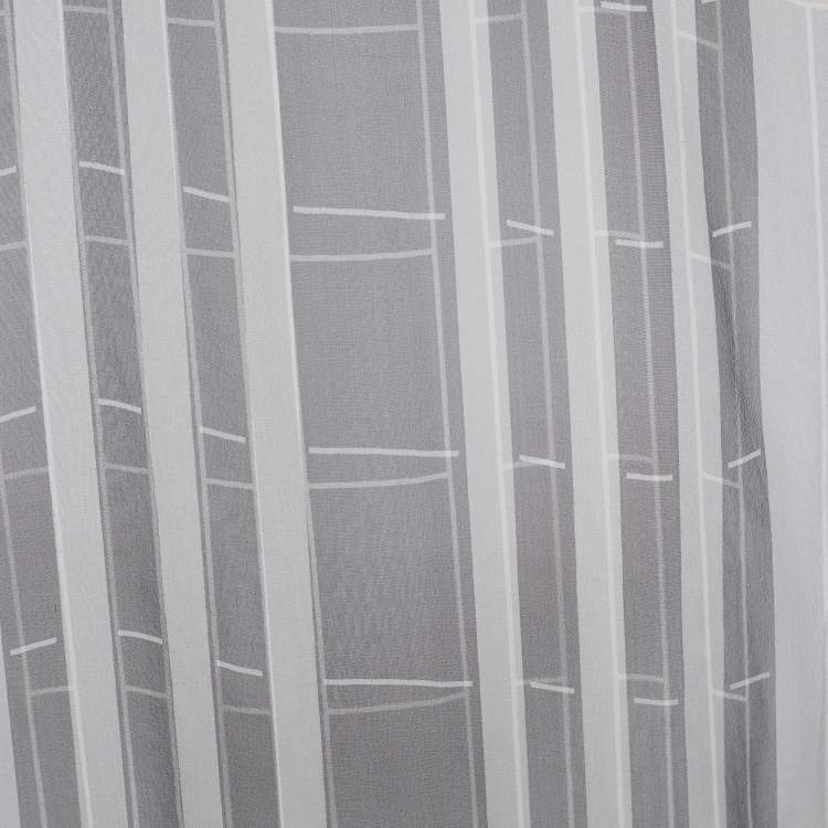 Pre Owned Givenchy Black Stripe Print Silk Sheer Blouse L