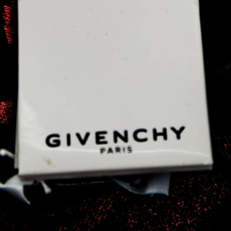 Pre Owned Givenchy Red and Black Knit Crewneck Pullover Sweater M