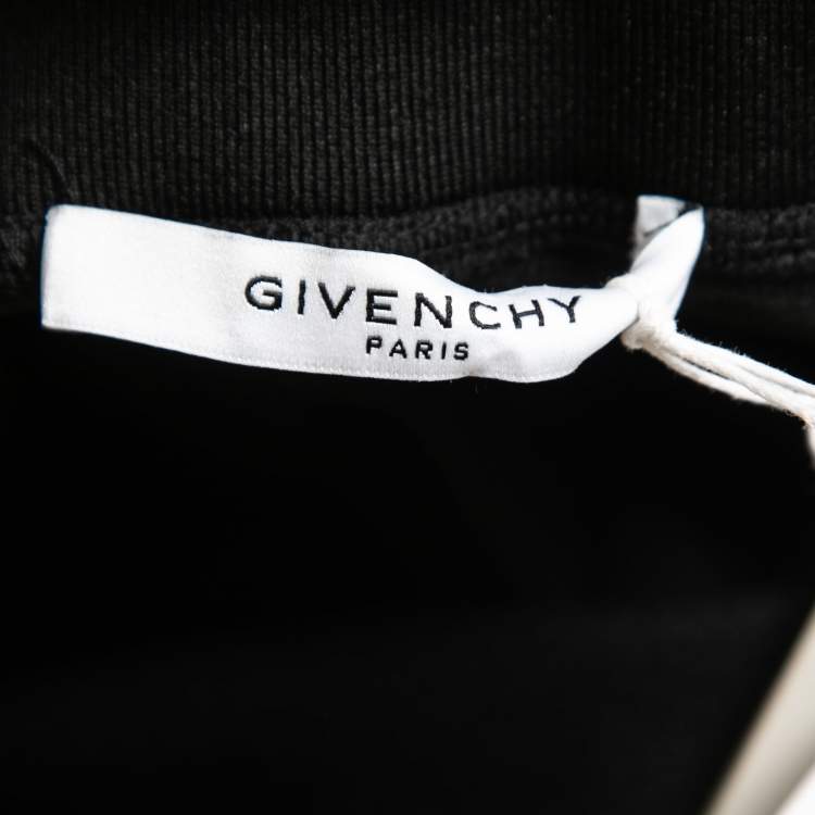 Pre Owned Givenchy Black Knit Side-Stripe Logo Track Pants M