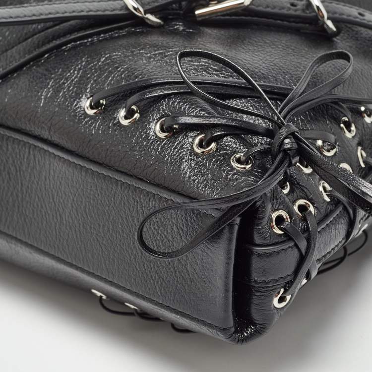 Pre Owned Givenchy Black Leather Medium Corset Voyou Shoulder Bag